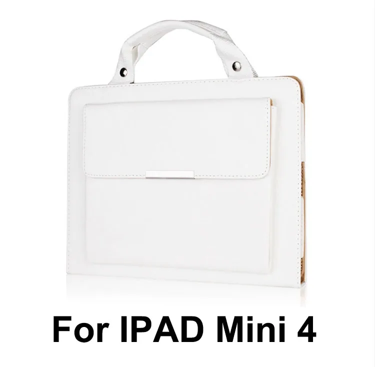 Чехол из полиуретановой кожи для планшета для IPad Mini 1 2 3 Чехол 7," Умный спящий чехол для планшета для IPad Mini 4 Портативный чехол с ручкой - Цвет: mini 4  white