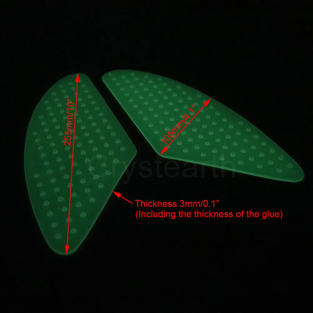 Светящиеся противоскользящие защитные наклейки для мотоцикла, накладки на бак, газовые наколенники, тяговые накладки, боковые наклейки, универсальные мотоциклетные запчасти