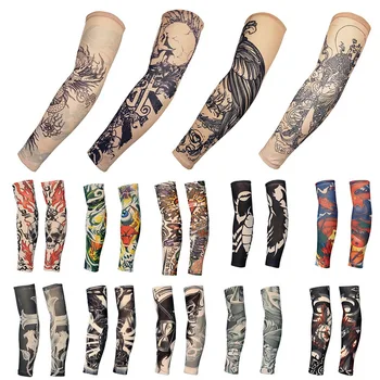 

1PC Outdoor Cycling Sleeves 3D Tattoo Printed Armwarmer UV Protection MTB Bike Bicycle Sleeve Arm Protection Ridding Arm Sleeves
