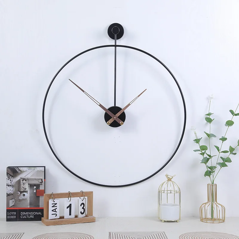 Wall Clock Modern Design Large Metal Nordic Style Wall Wathces Household Bedroom Iron Art Clocks Wall Watch Home Decor 50CM skeleton clock