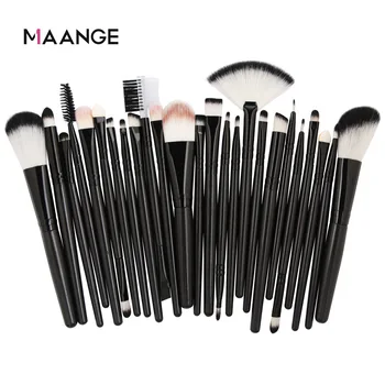

MAANGE 25pcs Wooden Makeup Brushes Set Foundation Powder Blush Eyeshadow Concealer Eye Make Up Brush Cosmetics For Make Up Tools
