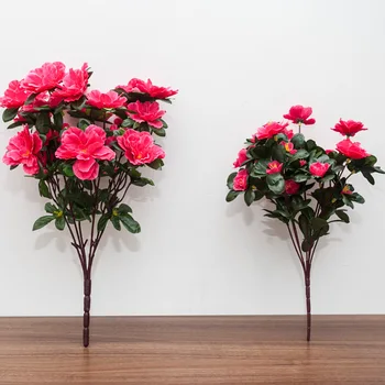 

Simsii Rhododendron Artificial Flower Silk Flower Altar Market Location Engineering Fence The Flower Beds Decoration Flower