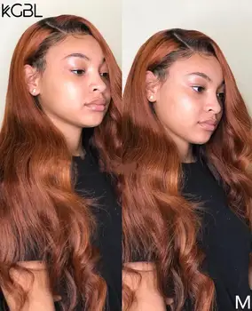 

KGBL Body Wave 13*6 Lace Front Human Hair Wig 8”-24" Middle Ratio 130 150 Density Brazilian Remy Human Hair Wigs