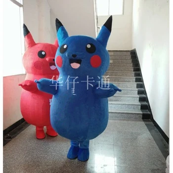 

Pikachu mascot costume red blue color Fancy Dress Outfit Fancy Dress Christmas Cosplay for Halloween party event