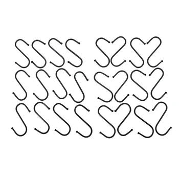 

12 S Hooks Stainless Steel Baking Paint Supermarket Hooks S Type Hooks 2 Inch Hooks Bathroom Bathroom Shelf Hooks