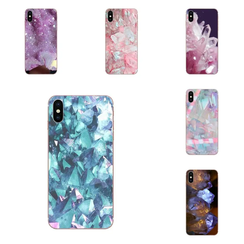 

For LG K50 Q6 Q7 Q8 Q60 X Power 2 3 Nexus 5 5X V10 V20 V30 V40 Q Stylus Phone Case Silicone Retro Color Crystal Rock