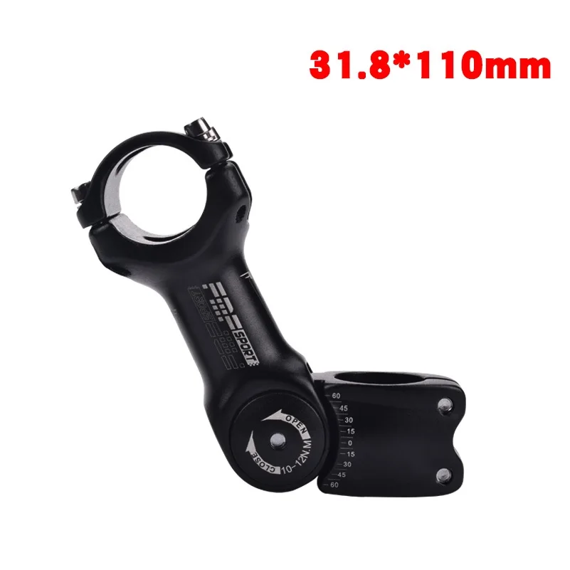 31.8x110mm MTB XC велосипедный регулируемый стержень 90 100 110 120 мм* 25,4 мм 31,8 мм 120fiting 60 стоячий ствол горная дорога городской велосипед запчасти для велосипеда - Цвет: 31.8x110mm