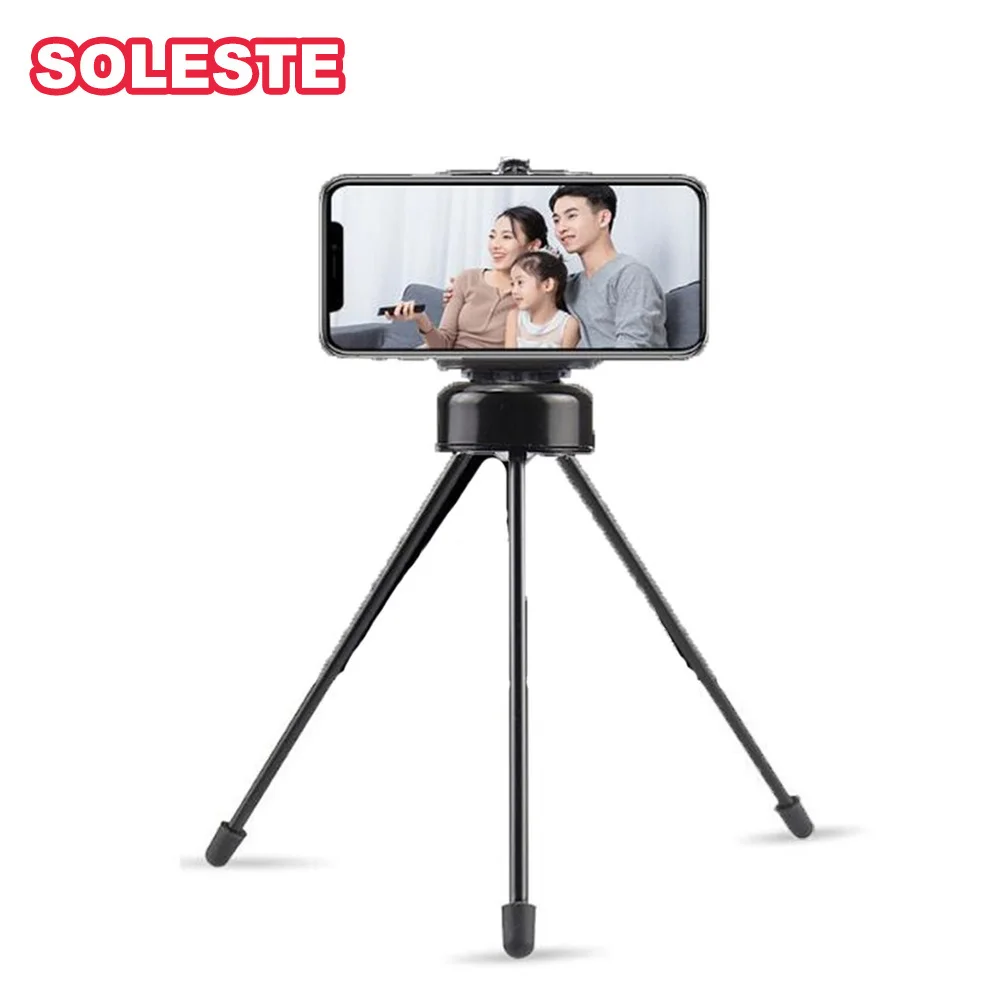 

SOLESTE Tripode Para Camara Holder for IPhone Samsung Xiaomi Huawei Mobile Phone Tripod for Gopro 8 7 5 Camera Ringlight Lamp