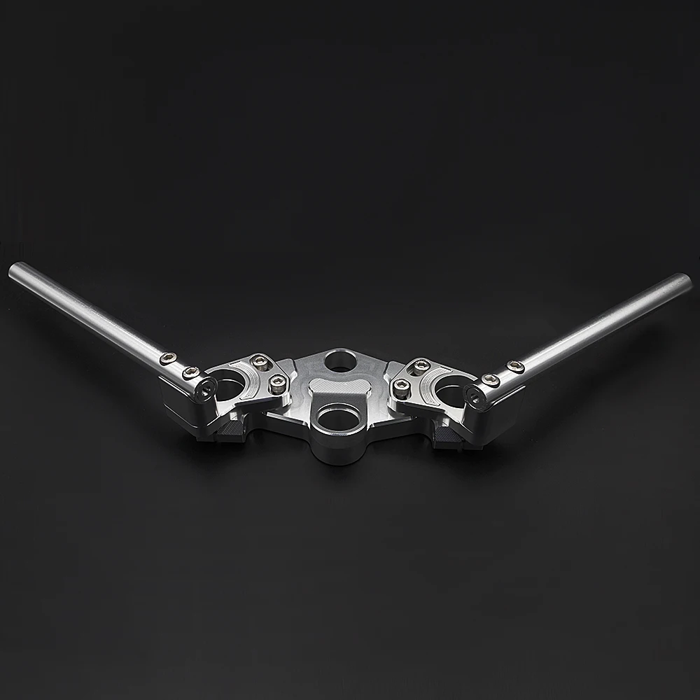 CNC алюминиевый мотоцикл опускающийся тройной дерево передний конец верхний зажим на ons Руль Вилка для Kawasaki Ninja 300 250