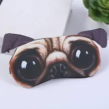 3D забавные мультяшные животные Кошка Собака Печатные патчи для глаз спальный маска Хлопок повязка на глаза Портативный Регулируемый