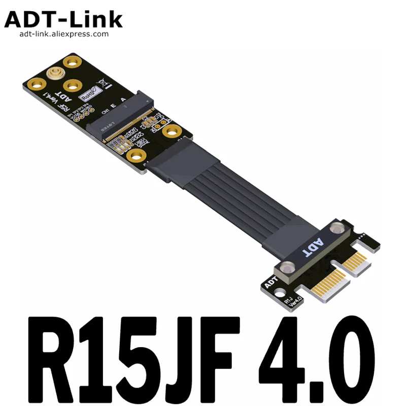 

1x PCI-e PCIe X1 To M.2 A.E. Key WiFi NGFF Adapter Riser Extender Cable 5cm-100cm 1ft 2ft 3ft Gen4.0 16Gbps PCI Express 4.0 X1