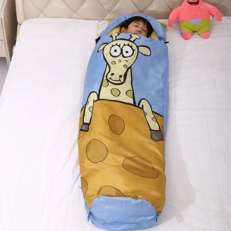 

Ultralight Mummy Children Sleeping Bag Camping Sleeping Bag Cartoon Pattern Child Sleeping Bag Outdoors Noon Break Sleeping Bag