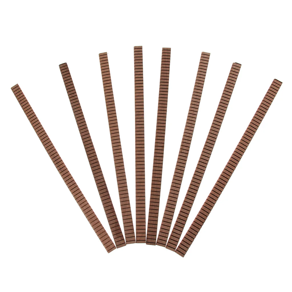 8x Guitar Bining Inlay Purfling Strip Mahogany Wood For Guitar Fingerboard