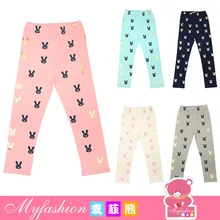 Детская одежда; весенние леггинсы в Корейском стиле с милым рисунком для девочек; 61013