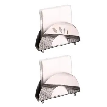 

Stainless Steel Napkin Holder Vertical Decorative Tissue Rack Box Paper Serviette Dispenser for Dining Table Kitchen Counter