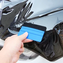 Durável handheld borda feeled rodo vinil ferramenta de aplicação macio carro envoltório raspador raspagem quadrado azul decalque