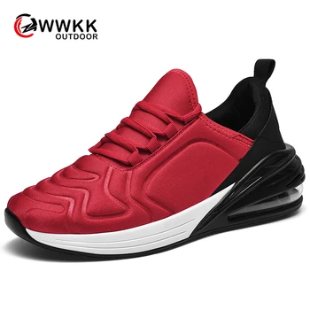 

WWKK Brand New Running Shoes For Men Air Cushion Mesh Breathable Wear-resistant 2019 Fitness Trainer Sport Shoes Male Sneakers