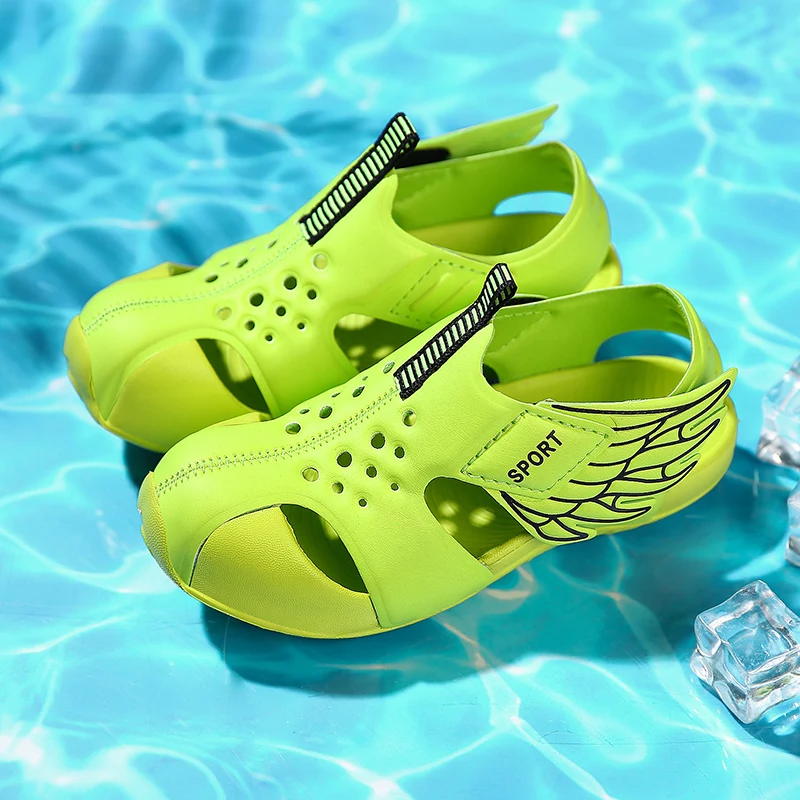 TuYao Girls Brand Designer Sandal Toddler Water Little Boy Shoes Summer Beach Lightweight Soft Non-slip Infant Wing Shoes