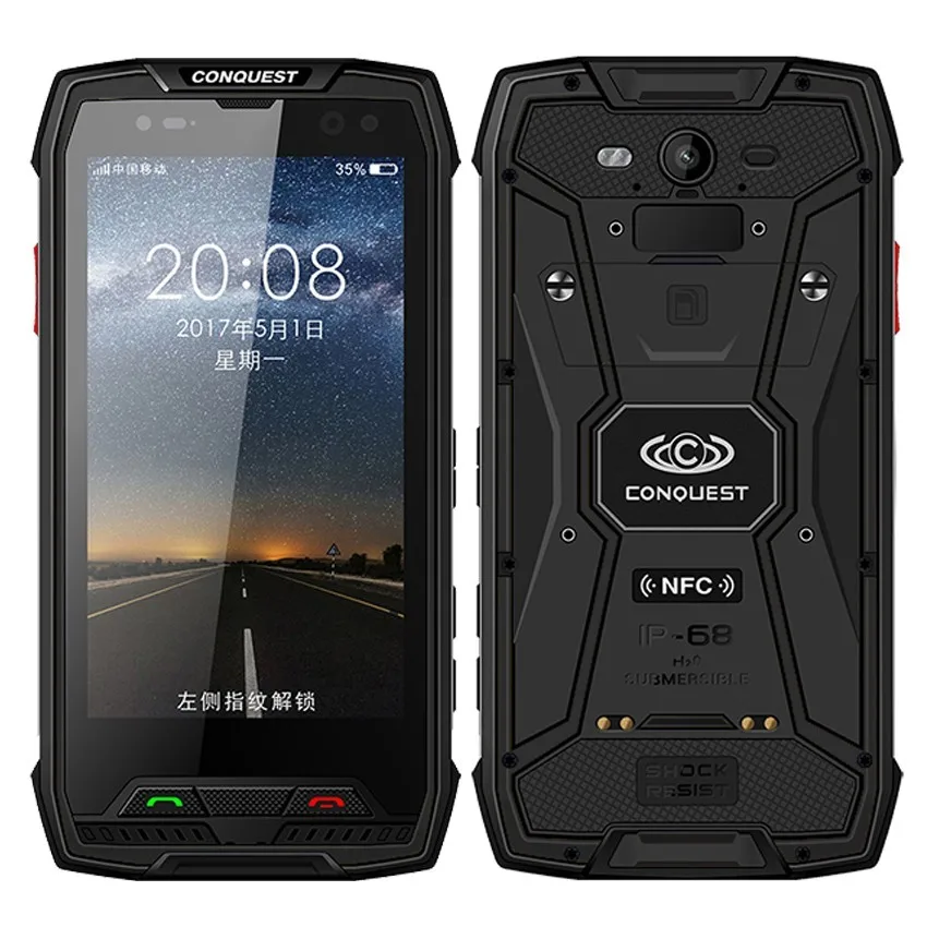 Conquest S11 7000mAh NFC OTG IP68 Shockproof 4G Smartphone Android 7.0 4GB RAM 64GB 128GB ROM cell phones Rugged mobile Phone