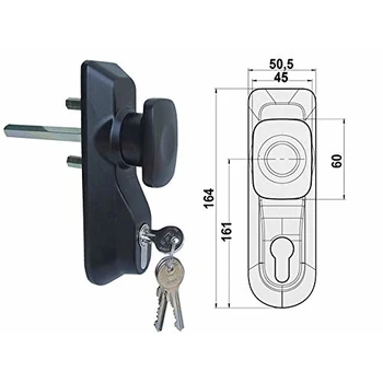 

CISA 1 Maniglia PLACCA con Cilindro