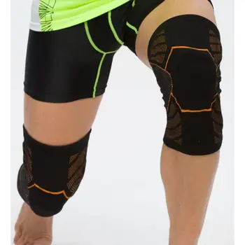 

1PC Sports Fitness Kneepad Elastic Nylon Knee Pads With Silicone Non-slip Running Basketball Volleyball Support Safety Kneepads