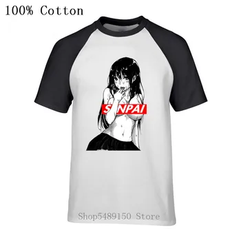 

Japanese Men's Anime Senpai Girl Nerdy Cotton T-Shirt Sexy Manga Waifu Kawaii Streetwear Tee Cotton Tshirt Unisex Tops Clothes