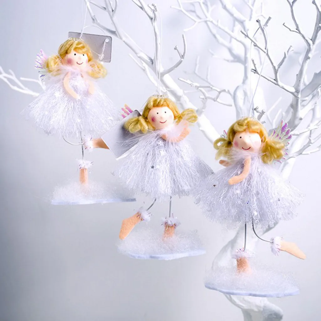 Рождественские украшения для дома 2019 Свадебные украшения вечерние рождественские украшения для подарков ткань блонд Ангел украшения для