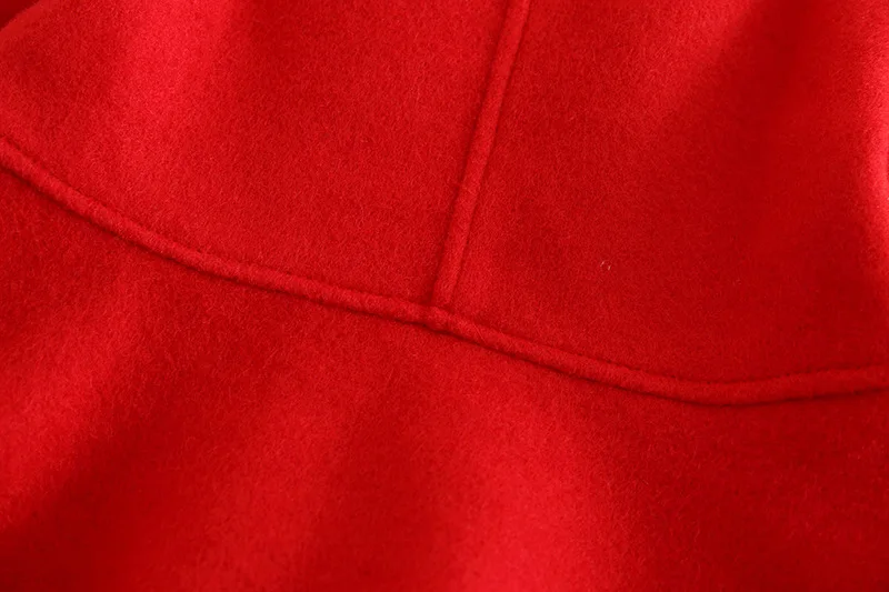 Idea/ г. Зимняя новая стильная шерстяная куртка для девочек детское милое однотонное пуховое пальто средней длины с отложным воротником 8251