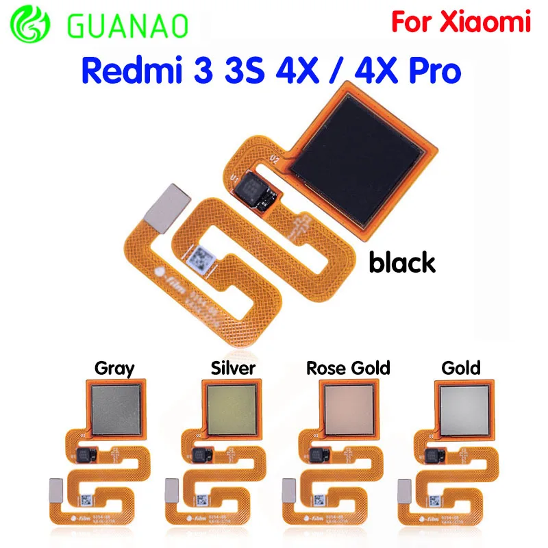 

ORIGINAL Fingerprint Sensor Flex Cable For Xiaomi Redmi 3 3S 4X / 4X Pro Finger ID Touch Flex Cable Replacement tap parts