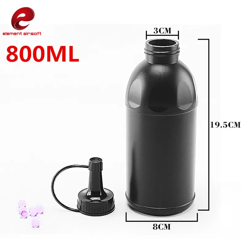 800ML Element Airsoft 500 мл/600 мл/800 мл скорость BB погрузчик расширяемая бутылка Военная стрельба BB Мячи оборудование Пейнтбол Аксессуар - Цвет: 800ML