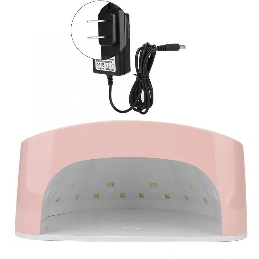 Лампа для ногтей, светодиодный светильник для ногтей, Гель-лак для ногтей, сушилка для отверждения, быстрая сушка, аппарат для маникюра, 100-240 В, лампы для ногтей, аксессуары - Цвет: US Plug Pink
