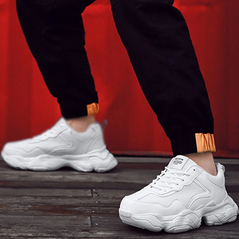 Puimentiua Men Vulcanized Shoes Male Sneakers Fashion Summer Air Mesh Breathable Wedges Sneakers For Men Plus Size 39-44