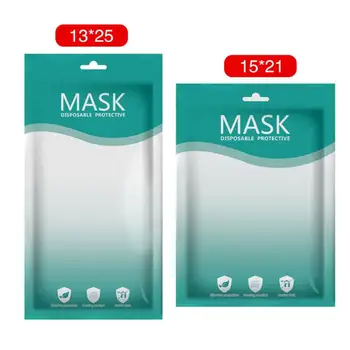 

NEW!Disposable mask self-sealing plastic bag dust fog filter PE bone sealing bags breathable soft multi layer adult facial masks