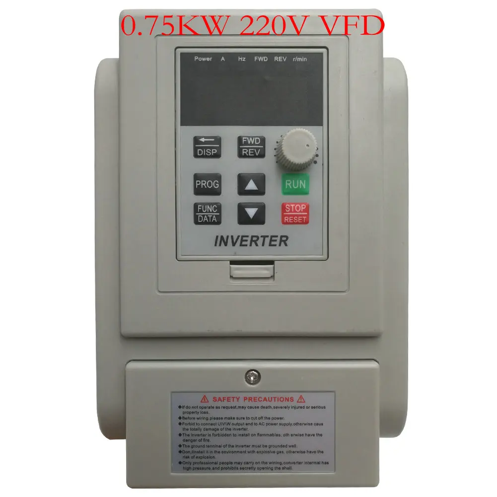 Variateur de fréquence Controller 220VAC Variateur de fréquence Variateur de vitesse VFD pour moteur AC monophasé 0,75 kW 