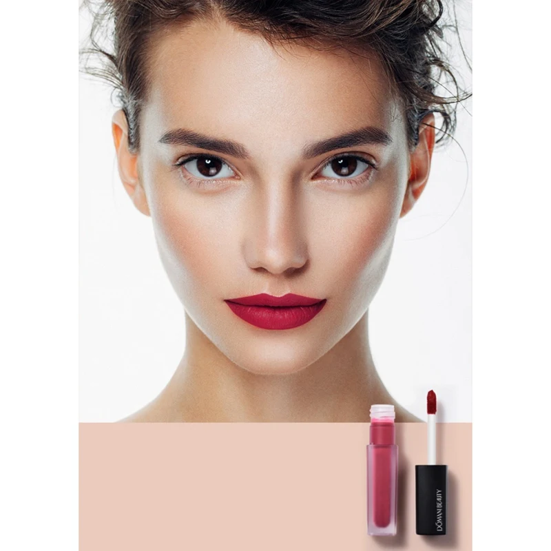 Professional Lip Gloss Moisturizing Long Lasting Waterproof Matte Liquid Lip Gloss Non-stick Cup Lipstick Easy To Apply