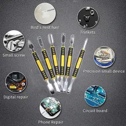 Metal Crowbar 6 Piece Set Small Metal Spudger Pry Opening Repair Tools Kit For Mobile Phone Unload Tool Metal Crowbar Pry Bar