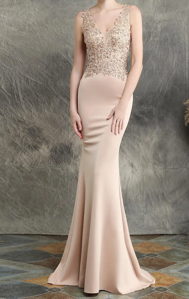Lanon, Украина, Zanzea, предложение, майка, Vestido, Longo, летнее платье, ручная работа, аппликация, расшитая бисером, сексуальное, длинное, для банкета, винного цвета, с хвостом - Цвет: Apricot
