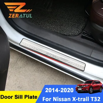 

Car Styling Welcome Pedal Trim Accessories for Nissan X-Trail X Trail XTrail T32 2014-2020 Stainless Steel Door Sill Scuff Plate