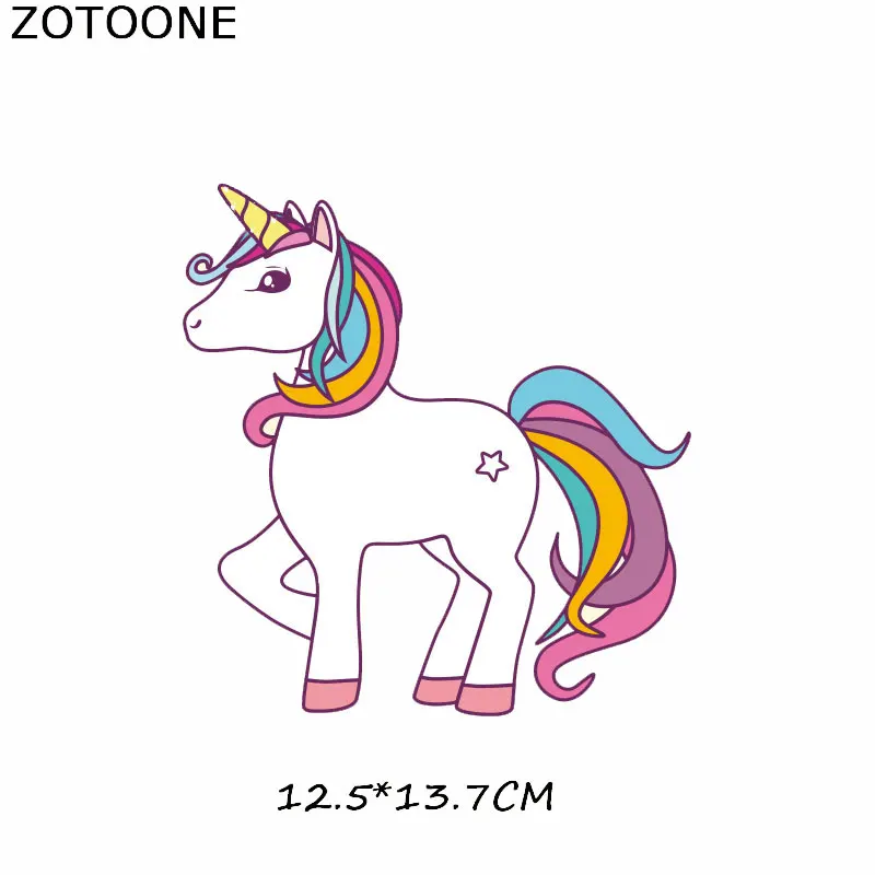 ZT0114 ZOTOONE мультфильм животных набор патчей железа на передачи Единорог панда кошка нашивки с совой для детской одежды Аппликации, наклейки на одежду - Цвет: ZT0114