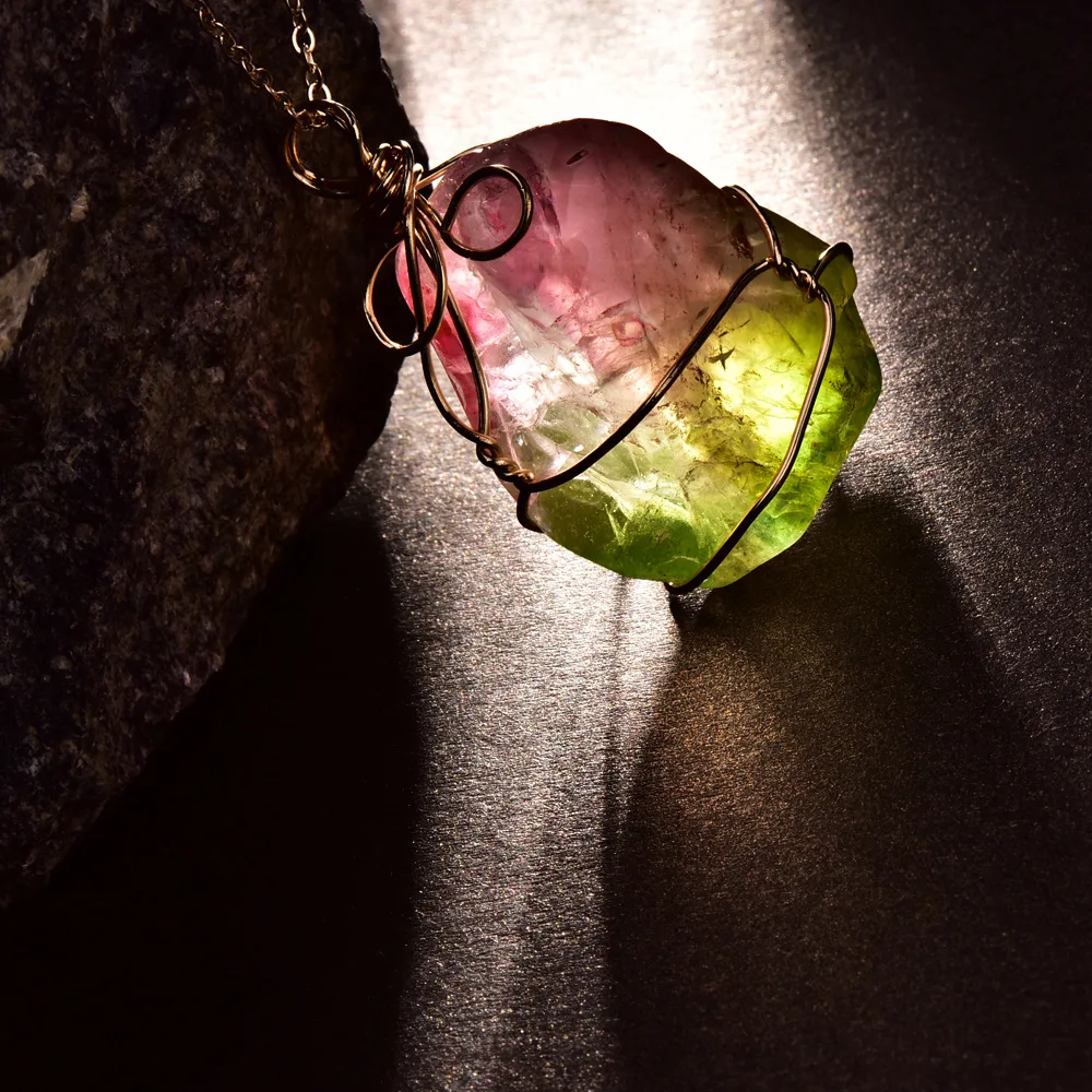 SEDmart, 1 шт., винтажное ожерелье из натуральной радуги, 7 чакр, камень, кулон, ожерелье для женщин и мужчин, обруч, Золотая цепь, друзы, кварц, ювелирное изделие