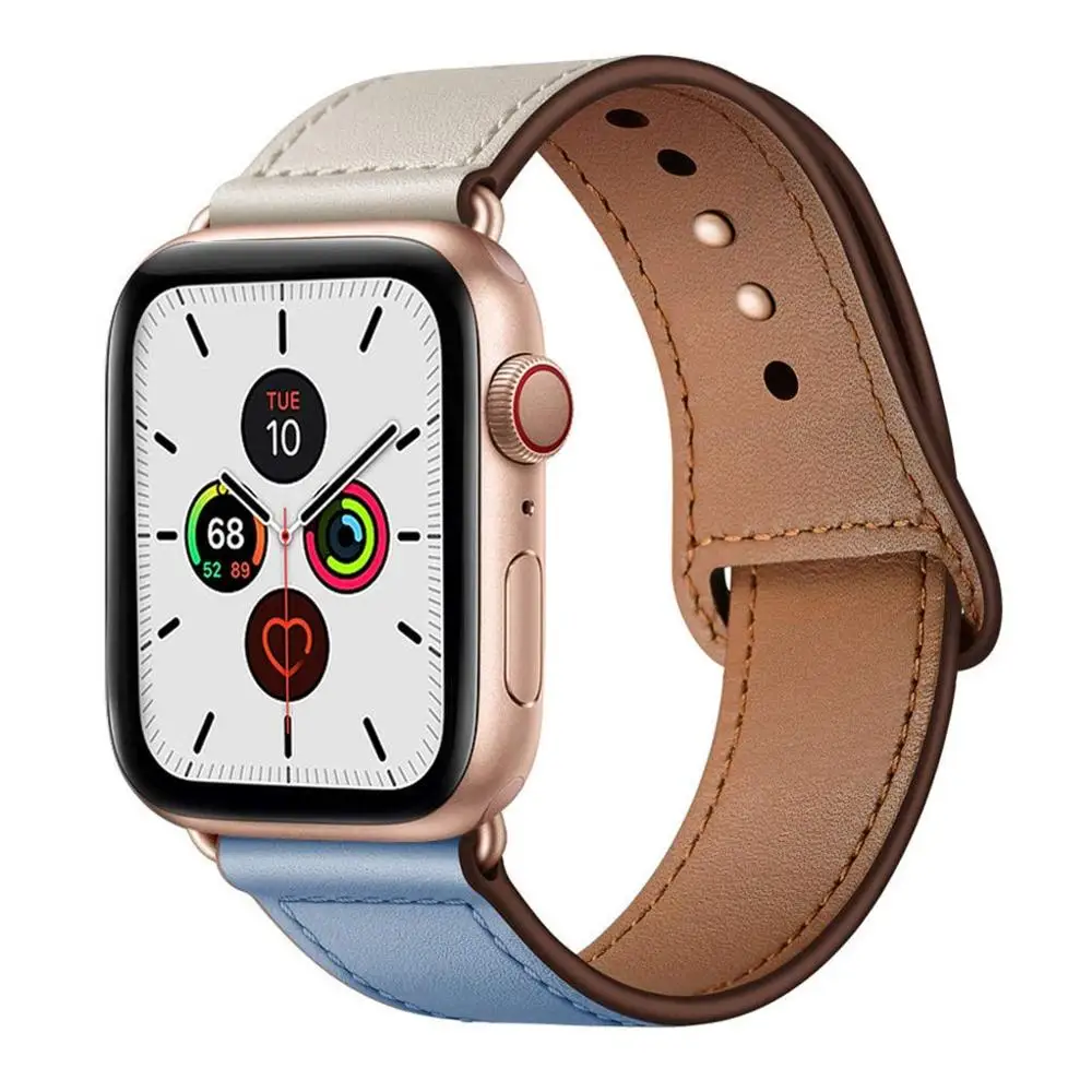 Кожаный ремешок для наручных часов Apple Watch 38 мм 40 мм 42-44 мм, Apple Watch сменный Ремешок Браслет для наручных часов iWatch, браслет Series 5/4/3/2/1