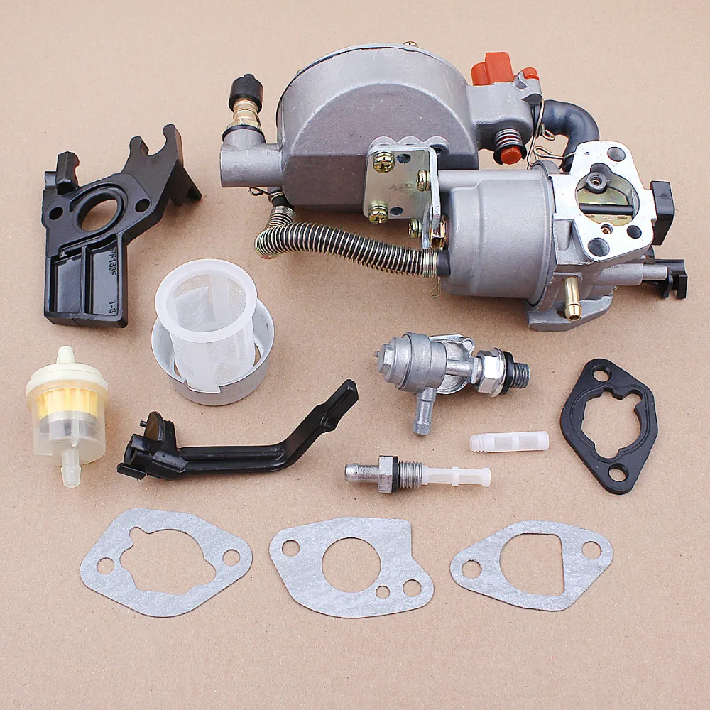 Двойной топливный карбюратор для 170F 168F Honda GX200 GX160 водяной насос генератор LPG NG бензиновый ролик для нанесения краски аксессуары