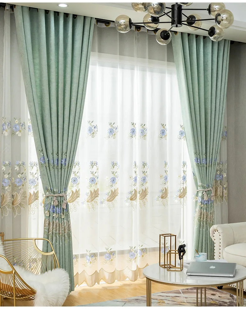Рельефные европейские шторы для гостиной и спальни, занавески с вышивкой