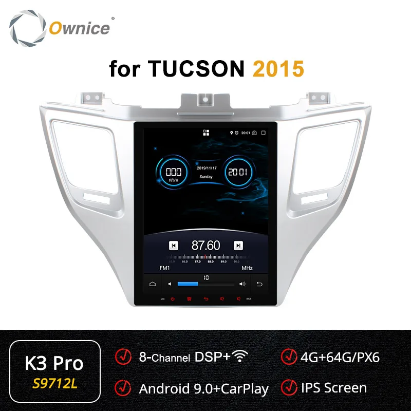 S9712 K3-Pro Owice Android 9,0 PX6 DSP 2din автомобильный DVD мультимедийный плеер для hyundai TUCSON K3 K6 Octa Core 4G LTE gps навигация радио - Цвет: S9712 K3-Pro