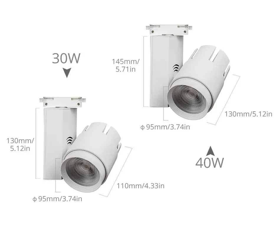 Modern Dimmable Led Track Lights 30W40W Rail Spotlight Clothing Shop Showrooms Windows Ceiling Zoomable Track Lighting Fixture (12)