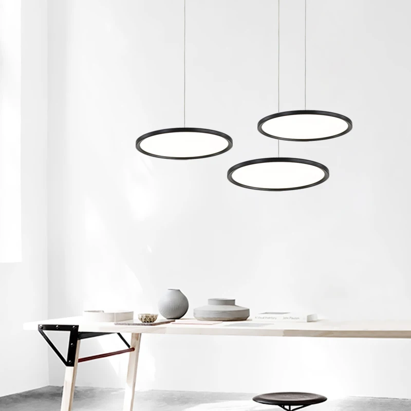 

Ultra-thin Pendant lights Modern led pendant lamp for dining room shop project kitchen room living room Black or White Color