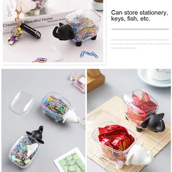 

Storage Box Case Organizer Elephant Shape for Home Office Cotton Swab Toothpick LHB99