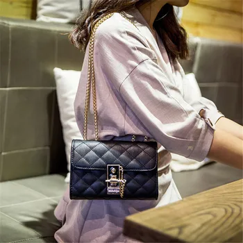 

20ss Hot Sale Fashion New Handbags PU Leather Women Chain Shoulder Bag Lock Stereotypes Lattice