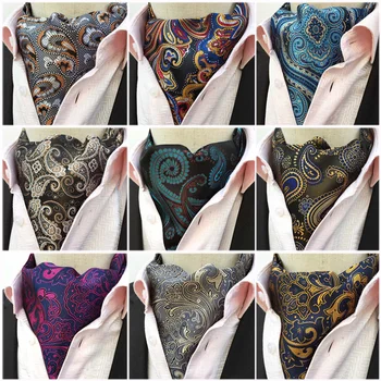 

Mens Business Paisley Floral Cravat Scarves Ascot Wedding Party Formal Necktie HZTIE0514