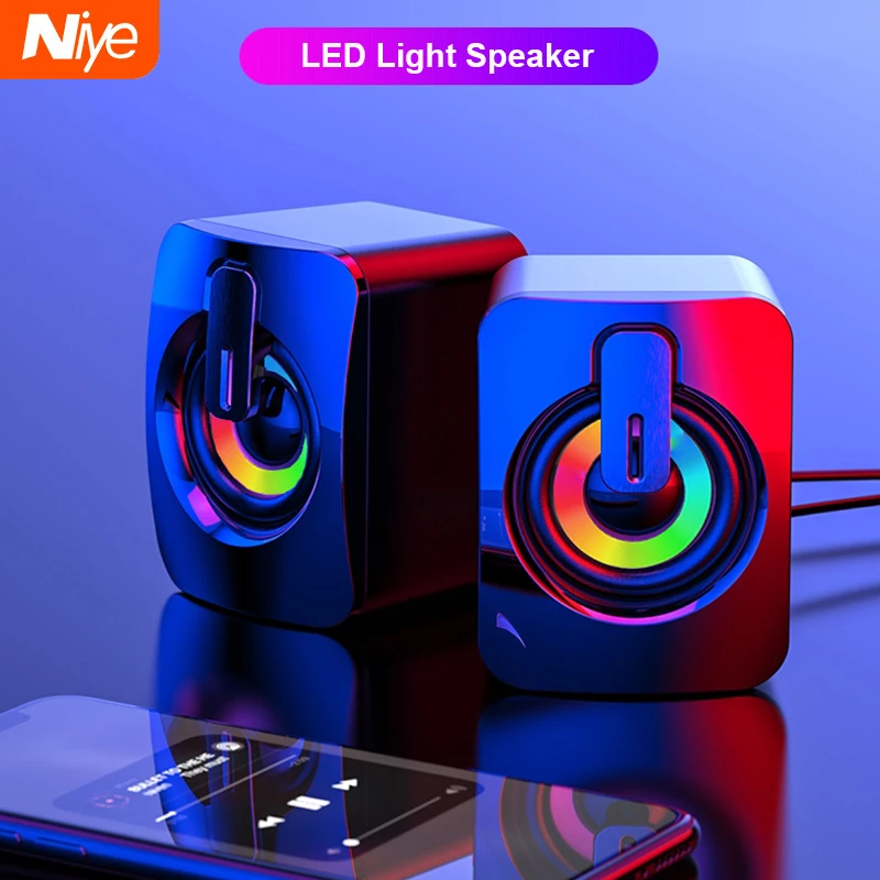 Computer Speakder Desktop PC Speaker USB MINI Wired для пк 4D Stereo Sound Surround Loudspeaker For Laptop Notebook | Электроника